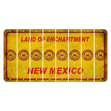 New Mexico Yellow Land of Enchantment Cut License Plate Strips (Set of 8) 2nd Amendment