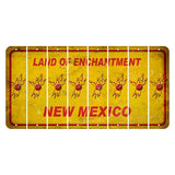 New Mexico Yellow Land of Enchantment Cut License Plate Strips (Set of 8) Bowling