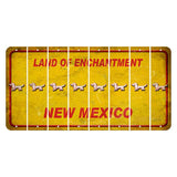 New Mexico Yellow Land of Enchantment Cut License Plate Strips (Set of 8) Dog