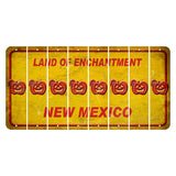 New Mexico Yellow Land of Enchantment Cut License Plate Strips (Set of 8) Pumpkin