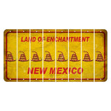 New Mexico Yellow Land of Enchantment Cut License Plate Strips (Set of 8) Gadsden