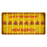 New Mexico Yellow Land of Enchantment Cut License Plate Strips (Set of 8) Sea Turtle