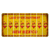 New Mexico Yellow Land of Enchantment Cut License Plate Strips (Set of 8) Bikini