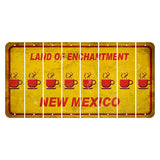 New Mexico Yellow Land of Enchantment Cut License Plate Strips (Set of 8) Coffee Mug