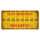 New Mexico Yellow Land of Enchantment Cut License Plate Strips (Set of 8) Tractor