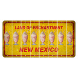 New Mexico Yellow Land of Enchantment Cut License Plate Strips (Set of 8) Milkshake