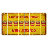 New Mexico Yellow Land of Enchantment Cut License Plate Strips (Set of 8) French Fries
