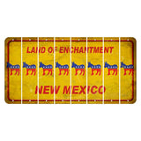 New Mexico Yellow Land of Enchantment Cut License Plate Strips (Set of 8) Democrat