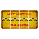 New Mexico Yellow Land of Enchantment Cut License Plate Strips (Set of 8) School Bus