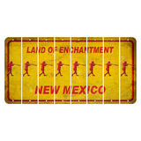 New Mexico Yellow Land of Enchantment Cut License Plate Strips (Set of 8) Softball Batter