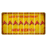 New Mexico Yellow Land of Enchantment Cut License Plate Strips (Set of 8) Dirtbike Rider