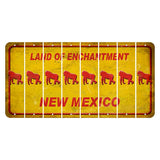New Mexico Yellow Land of Enchantment Cut License Plate Strips (Set of 8) Gorilla