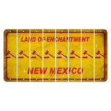 New Mexico Yellow Land of Enchantment Cut License Plate Strips (Set of 8) Gavel