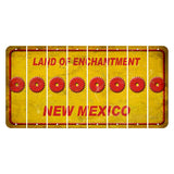New Mexico Yellow Land of Enchantment Cut License Plate Strips (Set of 8) Saw Blade