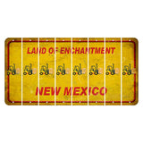 New Mexico Yellow Land of Enchantment Cut License Plate Strips (Set of 8) Forklift