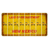 New Mexico Yellow Land of Enchantment Cut License Plate Strips (Set of 8) Dump Truck