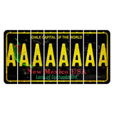 New Mexico Black Chile Cut License Plate Strips (Set of 8) A