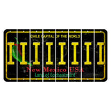 New Mexico Black Chile Cut License Plate Strips (Set of 8) I