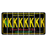 New Mexico Black Chile Cut License Plate Strips (Set of 8) K