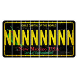 New Mexico Black Chile Cut License Plate Strips (Set of 8) N