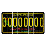 New Mexico Black Chile Cut License Plate Strips (Set of 8) O