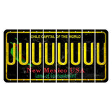 New Mexico Black Chile Cut License Plate Strips (Set of 8) U