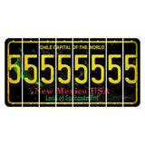 New Mexico Black Chile Cut License Plate Strips (Set of 8) 5