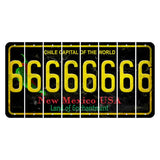 New Mexico Black Chile Cut License Plate Strips (Set of 8) 6