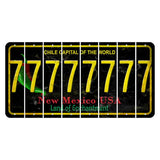 New Mexico Black Chile Cut License Plate Strips (Set of 8) 7
