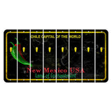 New Mexico Black Chile Cut License Plate Strips (Set of 8) Apostrophe