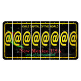 New Mexico Black Chile Cut License Plate Strips (Set of 8) At Sign