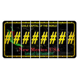 New Mexico Black Chile Cut License Plate Strips (Set of 8) Hashtag