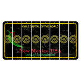 New Mexico Black Chile Cut License Plate Strips (Set of 8) 2nd Amendment