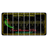 New Mexico Black Chile Cut License Plate Strips (Set of 8) Menorah