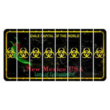 New Mexico Black Chile Cut License Plate Strips (Set of 8) Radioactive