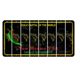 New Mexico Black Chile Cut License Plate Strips (Set of 8) Fish