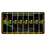 New Mexico Black Chile Cut License Plate Strips (Set of 8) Ladybug