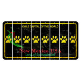 New Mexico Black Chile Cut License Plate Strips (Set of 8) Dog Paw