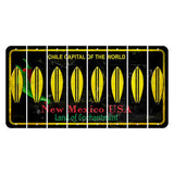 New Mexico Black Chile Cut License Plate Strips (Set of 8) Surfboard