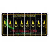 New Mexico Black Chile Cut License Plate Strips (Set of 8) Gnome