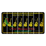 New Mexico Black Chile Cut License Plate Strips (Set of 8) Guitar
