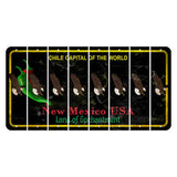 New Mexico Black Chile Cut License Plate Strips (Set of 8) Bald Eagle