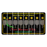 New Mexico Black Chile Cut License Plate Strips (Set of 8) Pickleball