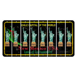 New Mexico Black Chile Cut License Plate Strips (Set of 8) Statue of Liberty