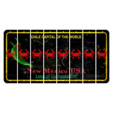 New Mexico Black Chile Cut License Plate Strips (Set of 8) Crab