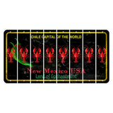 New Mexico Black Chile Cut License Plate Strips (Set of 8) Lobster
