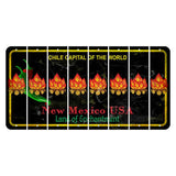 New Mexico Black Chile Cut License Plate Strips (Set of 8) Campfire