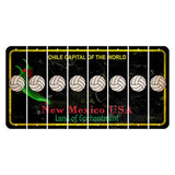 New Mexico Black Chile Cut License Plate Strips (Set of 8) Volleyball