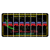 New Mexico Black Chile Cut License Plate Strips (Set of 8) Republican
