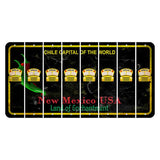 New Mexico Black Chile Cut License Plate Strips (Set of 8) School Bus